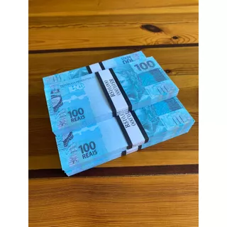 Notas 100 Reais Tamanho Real Idêntica (Sem Valor Monetário)