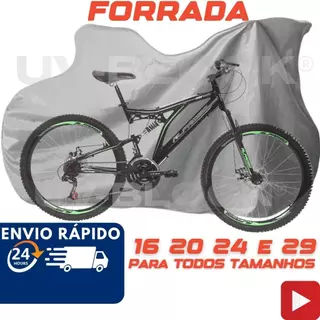 Capa Bicicleta Aro 20 até 29 Forrada Impermeável Proteção UV