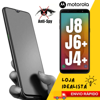 Película Cerâmica Fosca Privacidade P/ Samsung J8 / J6 Plus / J4 Plus 3D 9D Linha J - Envio Imediato