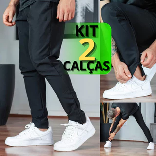 KIT 2 Calça Esportiva Masculina Dry Fit Basica Ideal Para Academia Treino Dray Fit Calças