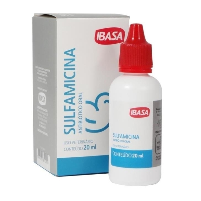 Sulfamicina Ibasa 20ml - Antibiótico Uso Oral de Sulfadimetoxina e ...