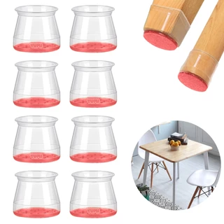 Kit 16 Protetor Pé de Cadeira Mesa Pezinho Móveis Silicone e Feltro Premium