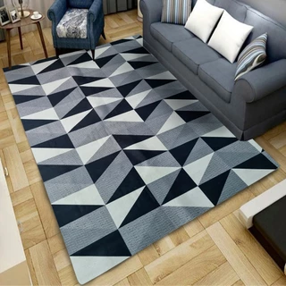 Tapete Jacquard 2,00m x 2,40m Estampado Com Base Antiderrapante Confortável Toque Suave Diversas Estampas