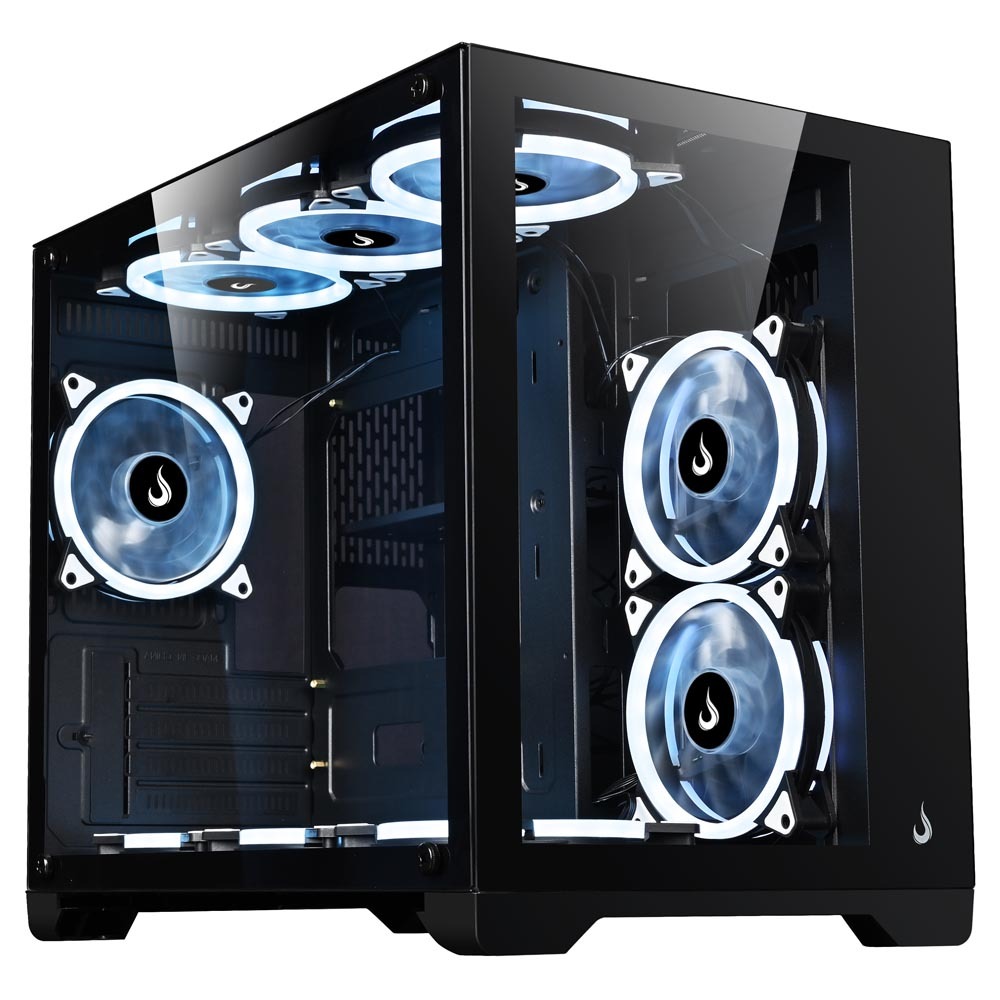 Gabinete Gamer Aquário | Rise Mode | Galaxy Glass M | S/fan