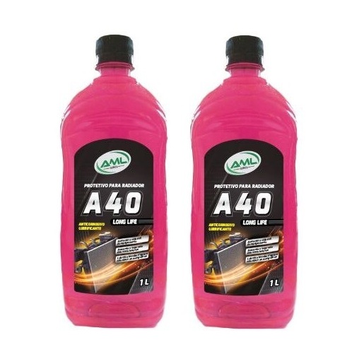 KIT COM 2 UNIDADES - Aditivo para Radiador Concentrado A40 Rosa 1L