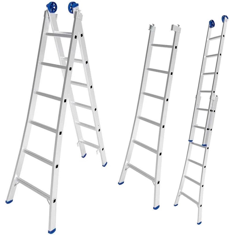 Escada Extensível Alumínio 6 Degraus 1,97 X 3,09 Metros Mor
