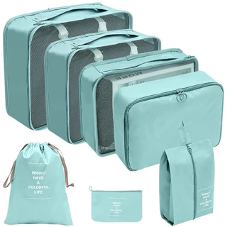 Kit 7 Pecas Bolsa Organizadoras Para Mala Roupas Bagagem Viagem em Oferta na Shopee