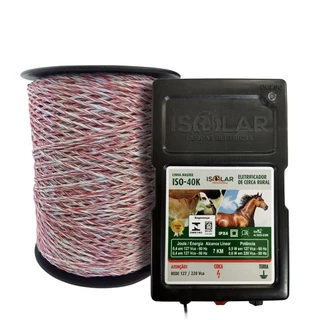 01 Eletrificador rural 40k + 100m Fio eletroplastico VM/BR