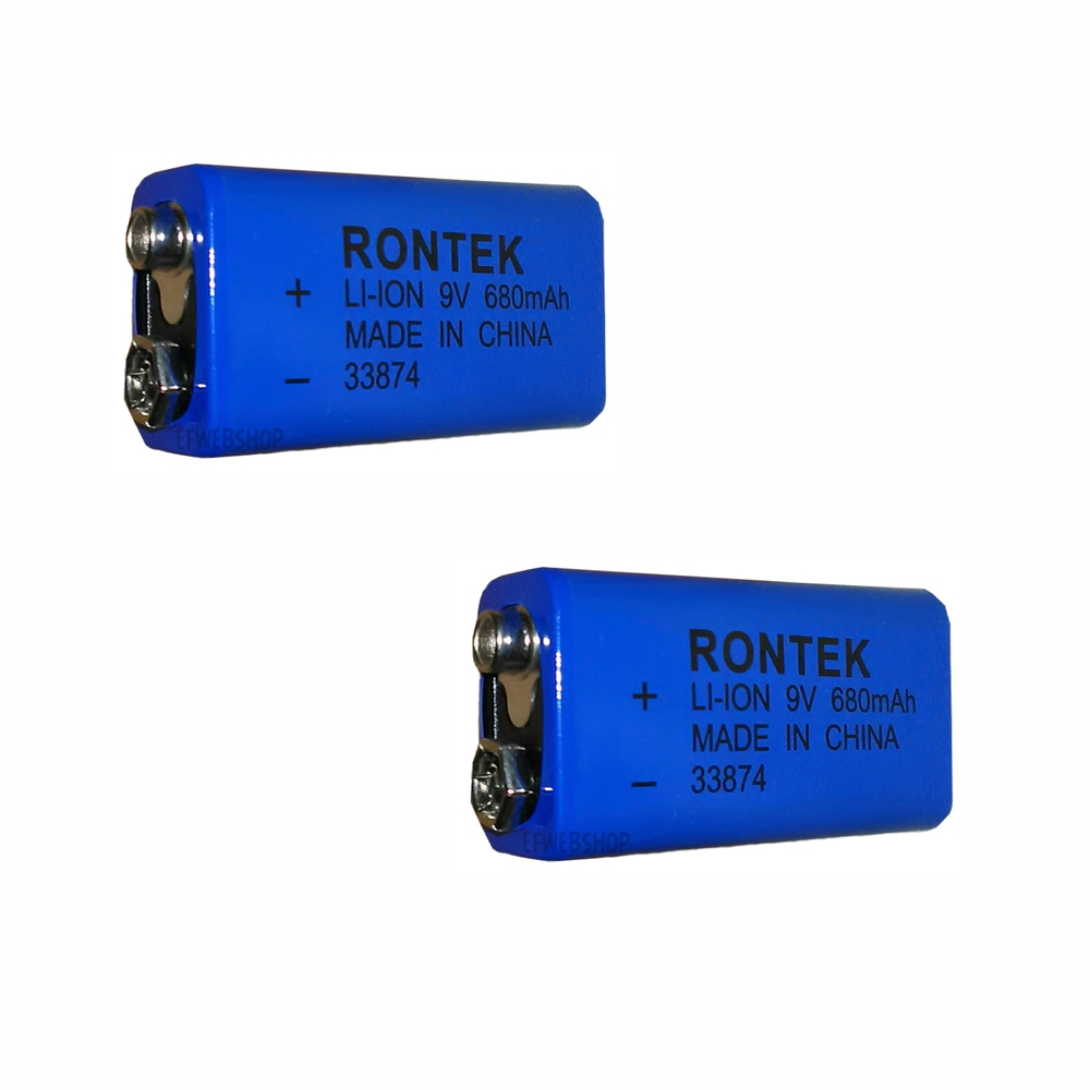 Baterias Recarregáveis 9v Rontek 680 Mah Potente Microfone Violão ...