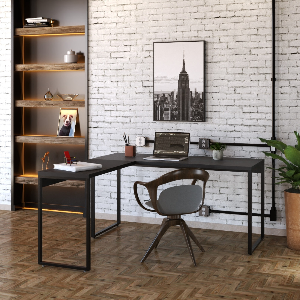 Mesa em L Kuadra Diretor 150X150X75cm