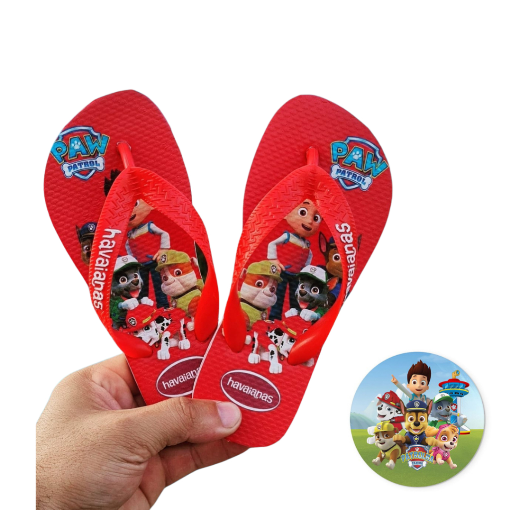 Chinelo Menino Patrulha Canina Infantil Masculino Super Heróis Macio Estampas - Sandália