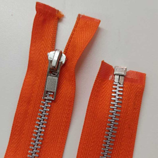 Zíper 30cm Metal Destacável Separável Laranja