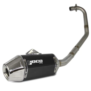escapamento esportivo em inox Titan Fan 150 160 2014 a 2024 foco Racing preto não é Dore ks