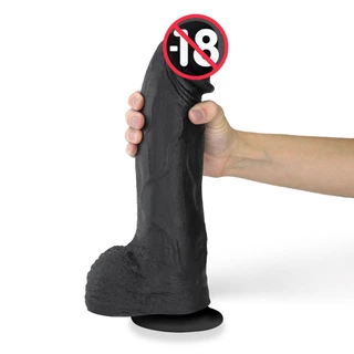 Pênis Realístico em PVC Flexível com Ventosa Mozão 29 x 7,5cm Preto 14904