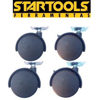 Kit 4 ou 8 Peças Rodinha Rodizio Giratório 5,5cm ou 4cm Giro 360° Startools Resistente Versátil em Oferta na Shopee