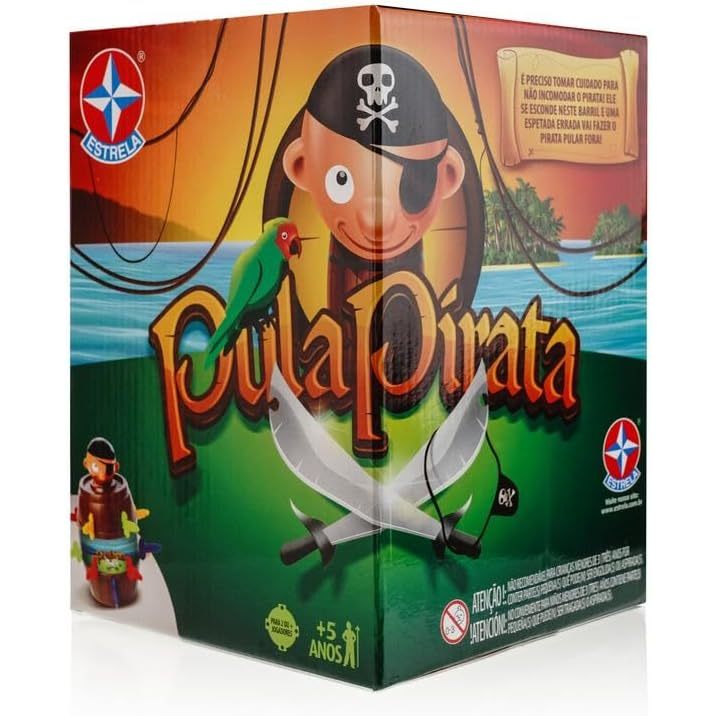 Jogos tabuleiro infantil Barril Pula Pirata ZFT134 Kit Jogo Pinguim Numa  Fria Quebra Gelo + Cilindro Latinha Mágica brinquedo criança 5 anos