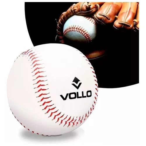 Bola De Beisebol Profissional Miolo De Cortiça E Borracha Branca 9" Vollo