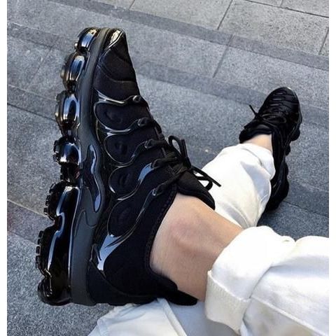 Tenis Air VaporMax Plus Bolha All Black Run Esports Masculino/Feminino Lançamento 2023 Plus Flyknit Cores Especiais