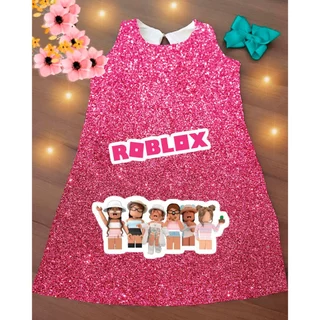 Vestido Infantil Roblox Criança Festa Aniversario Menina Personagem