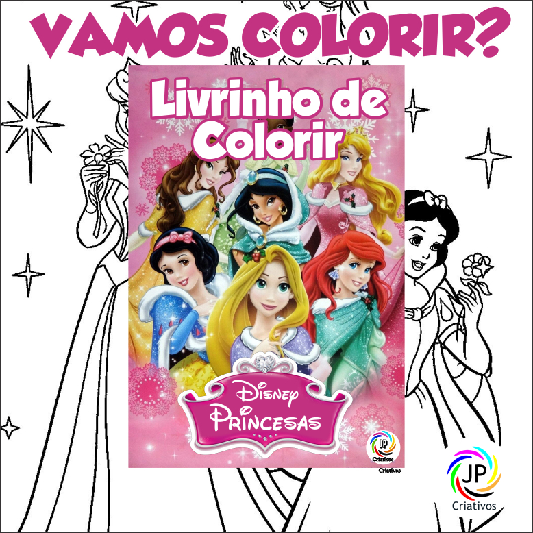 LIVRINHOS DE COLORIR PRINCESAS DISNEY | Shopee Brasil