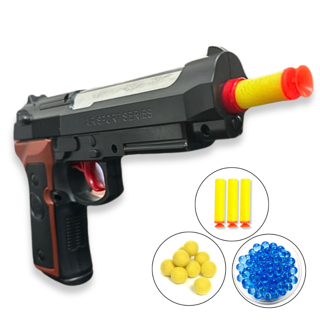 Arma Glock Bolinha De Gel Pistola Arminha De Gel E Dardo Brinquedo Presente