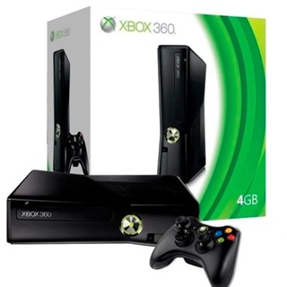 Video Game Xbox 360 Desbloqueado + 1 Controles + 5 Jogos