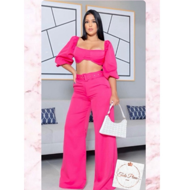 Cropped Feminino Viscose com Penas - Rosa Chiclé