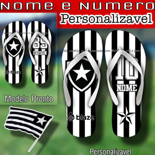 Chinelo Personalizado do Botafogo