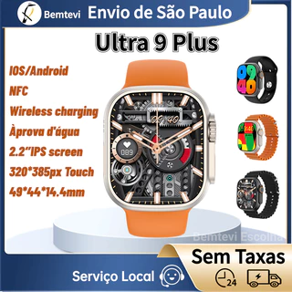 Bemtevi Microwear U9 Ultra Plus Relógio Smartwatch Relógio inteligente à prova d'água IP68 Série 9 Bússola 2.2 Tela Grande 49mm GPS Pista Homens Esporte Original IWO Smartwatch