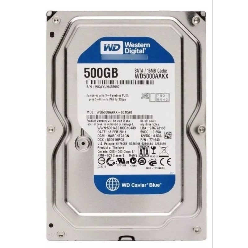 hd wd5000aakx 500gb 7200rpm para PC e DVR