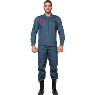 Farda Uniforme Bombeiro Civil Ripstop Manga Longa Verde Petróleo