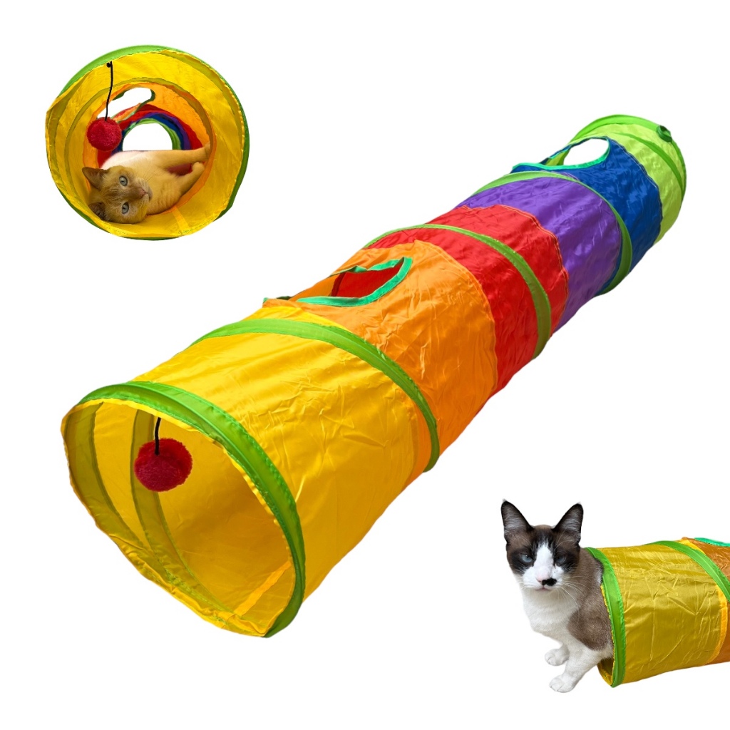 1 Pc Animal De Estimação Túnel Gato Jogo Rugas Túnel Dobrável Tube  Brinquedo Para Cão E Gato Coelho Educacional Divertimento Moda Gato  Brinquedos Dobrável Túnel