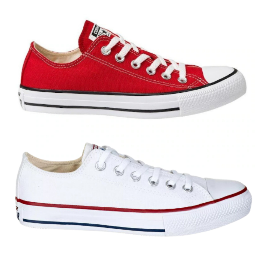 All star plataforma feminino branco couro linha preta - Kepucce Shoes