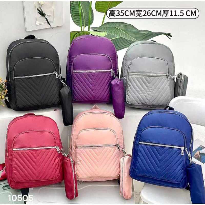 Mochila Feminina de Alumínio Com estojo Textura Bordada codigo 1200