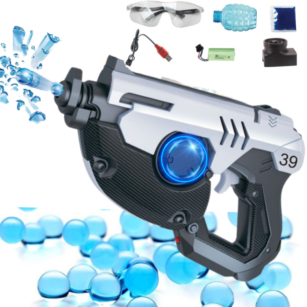 Arma de Gel Automática Azul + 10.000 bolinhas de gel - Beartac