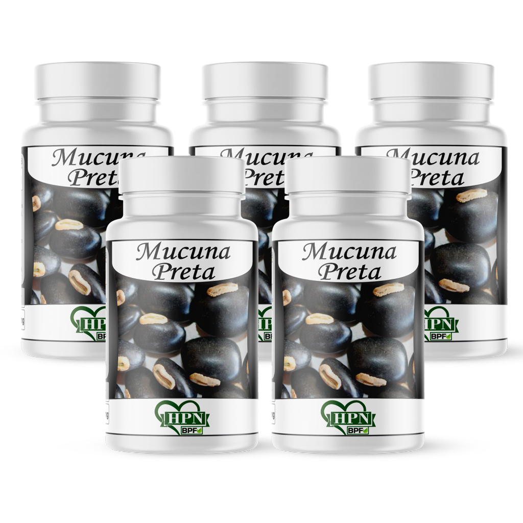 Mucuna preta -mucuna pruriens eficaz a a saúde cápsulas/500mg kit 5 potes- tônico cerebral