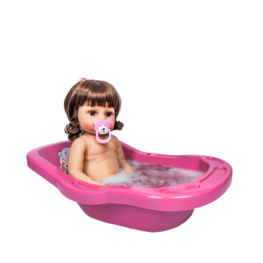 Banheira De Boneca Bebê Reborn Alive Grande Rosa Lider | Shopee Brasil