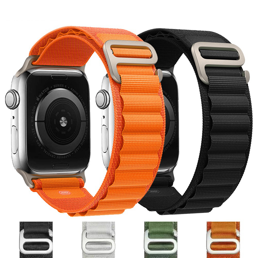 Pulseira De Laço Alpino Para Relógio Apple 49mm 44mm 40mm 45mm 41mm 42mm 38mm 40 44 45 mm iWatch Ultra Série 7 6 5 3 se 8 Bandas