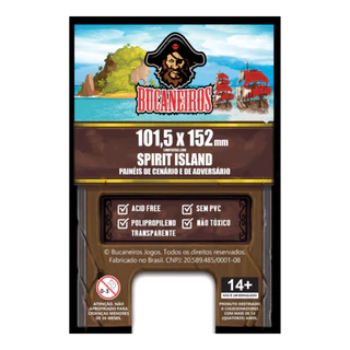 Sleeves Customizados Para Spirit Island Bucaneiros 101,5 X 126mm pct com 10 unidades