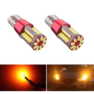 Par Lampadas T10 57 Leds Pingo Canbus Ambar Laranja