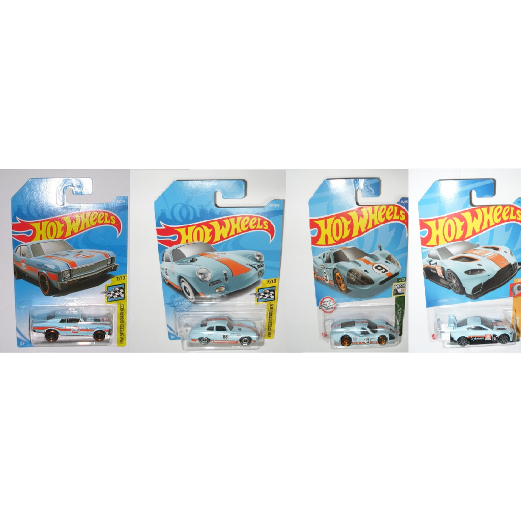 HOT WHEELS LOTE GULF ! CHEVY NOVA PORSCHE FORD ASTON MARTIN ! LACRADOS !