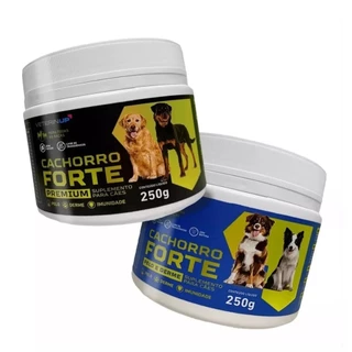 Kit Suplemento Cachorro Forte Premium + Pelo E Derme 250g ( 2 - Unidades )