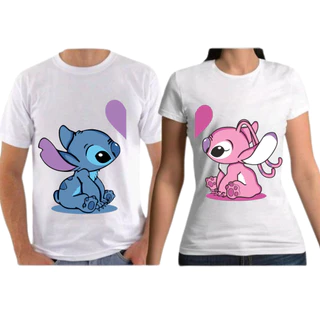 Kit Blusa Camiseta Tshirt casal Lilo e Stitch Envio Rapido