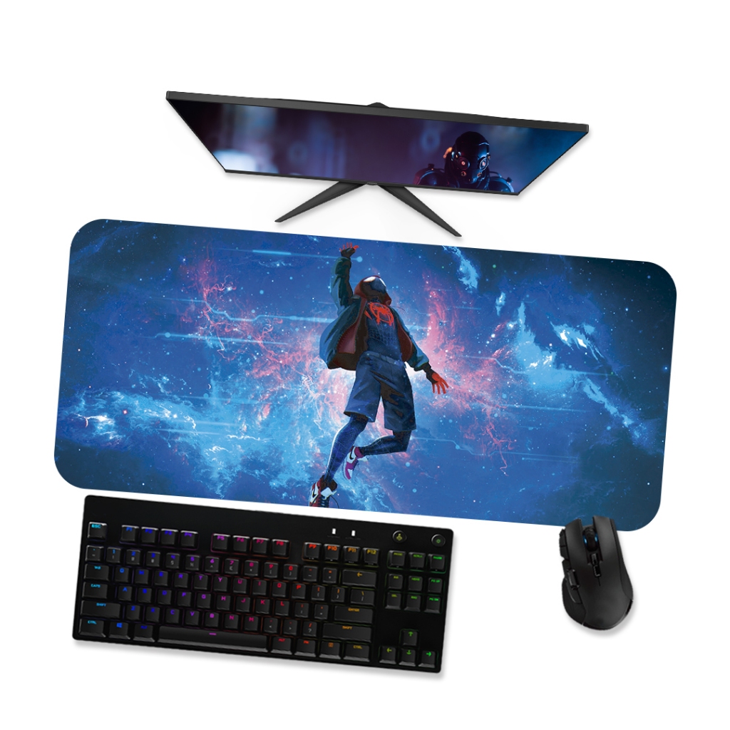 Mouse pad Gamer Grande Mousepad 90x40 80x40 60x40 70x30 - Homem Aranha - Miles Morales Aranhaverso 1
