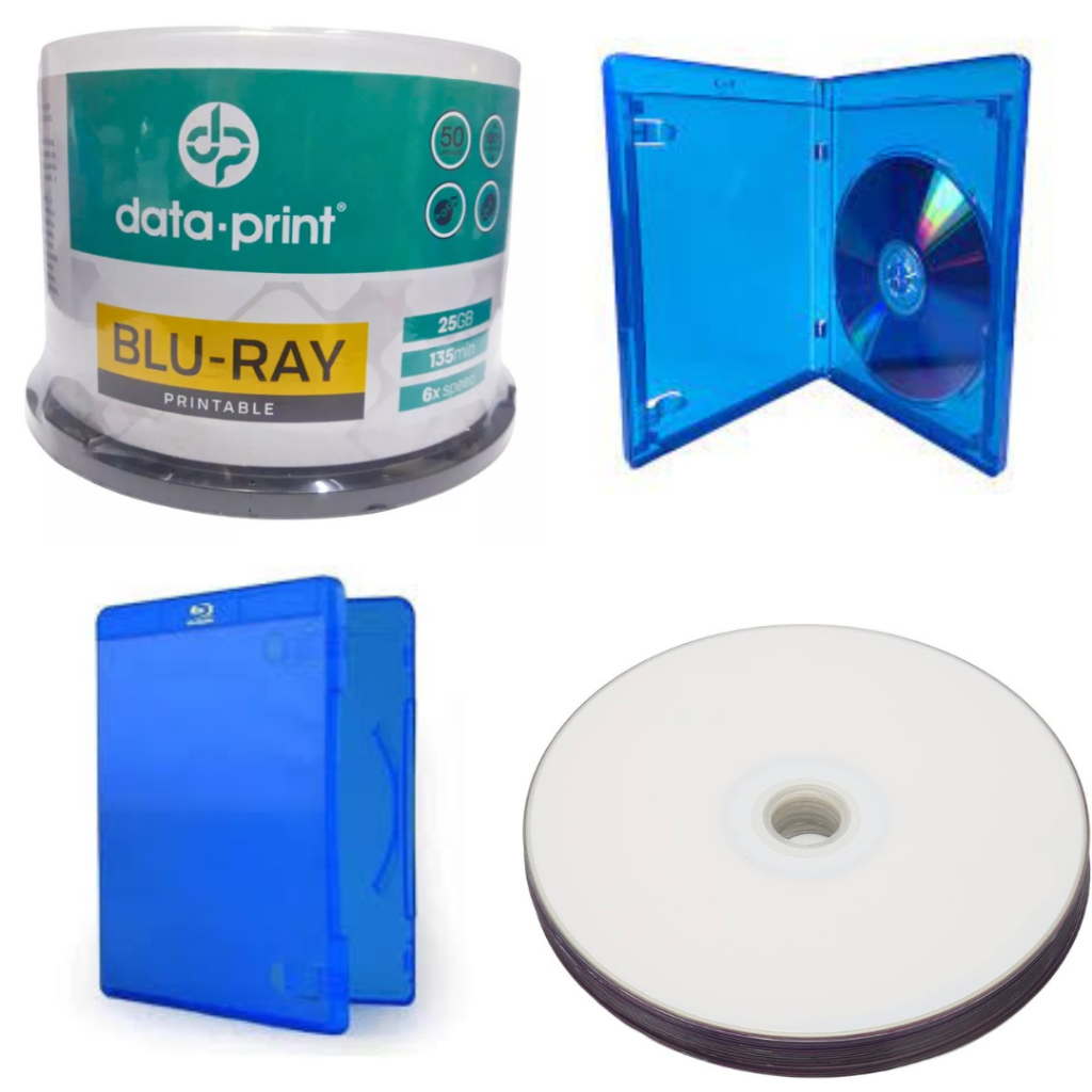 Midia Virgem Bluray Bdr Printable Impressão 25GB + Case Bluray Azul