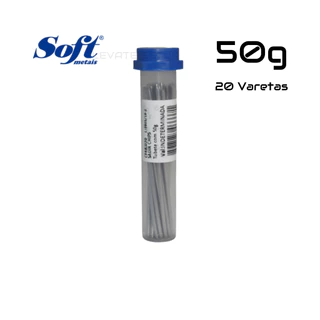Salva Chips Profissional Liga para Dessoldar tubete tubo 50g (20 varetas) - Eletro Eletrônica Soft Metais - Estanho Remover Solda