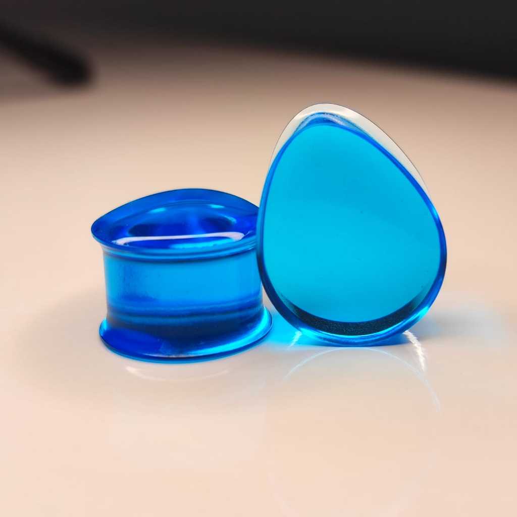 Alargador translucido gota plug acrílico (UNIDADE)