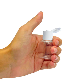 50 Mini Frascos de Plástico 10ml Cilíndrico com Tampa Fliptop em Oferta na Shopee
