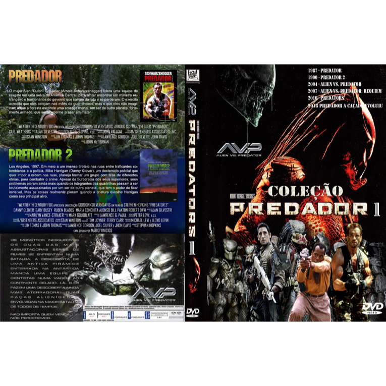Coleção Predador 6 filmes Completo Todos Dublado e Legendado | Shopee ...