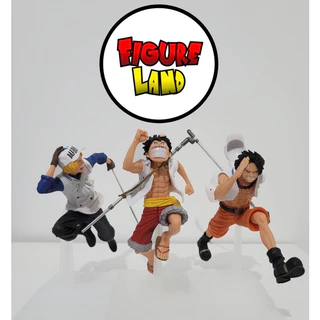 One Piece - Luffy - Ace - Sabo (Marines / Marinha) - Figure - Estátua Colecionável - Action Figure - Anime